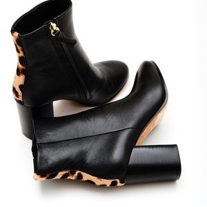 NWT, DVF Animal print & Leather boot